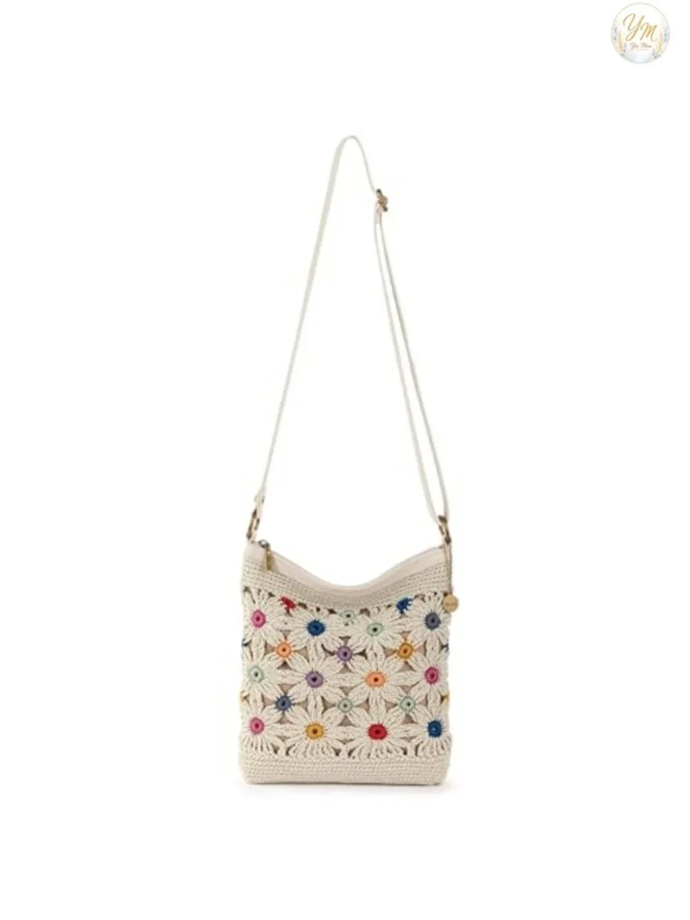 Hand-Crocheted Crossbody Purse with Adjustable Strap, Vegan Certified